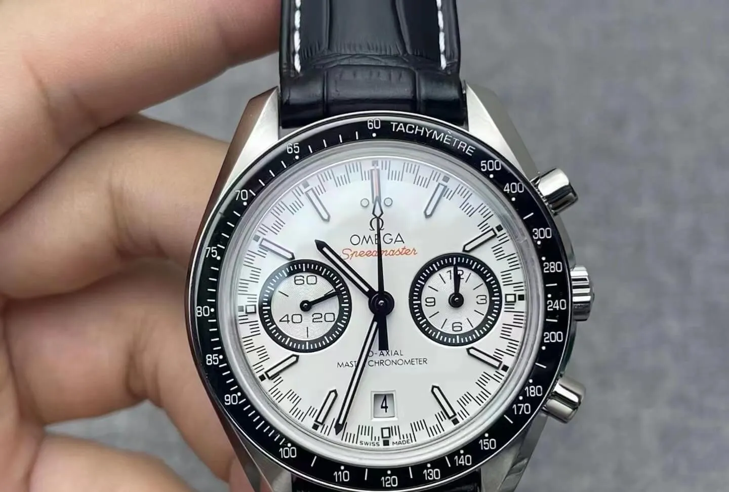Omega Speedmaster Racing Chronograph 329.33.44.51.04.001 OM Factory 1:1 Best Edition Replica Watch Black Strap